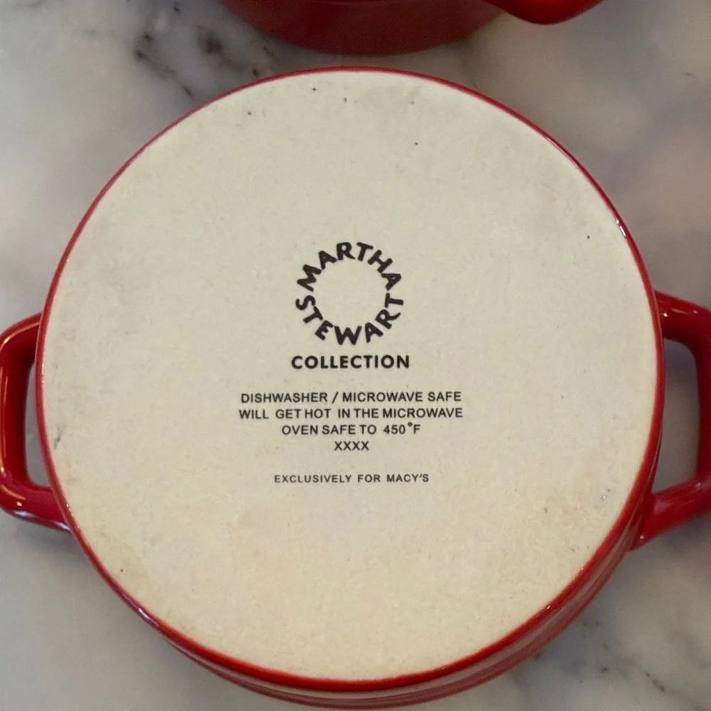 Martha Stewart Red Mini Casserole Dish Set of 4